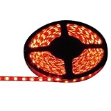 LEDテープ 高輝度テープ形LED防水タイプ-ベースブラック 5m巻き レッド