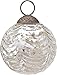 Luna Bazaar Large Mercury Glass Ball Ornament (3-inch, Silver, Mona Design, Single) - Great Gift Idea, Vintage-Style Decorations for Christmas, Special Occasions, Home Decor and Parties