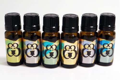 Scented Oil - Fresh Scents 6 Pack - Ocean Breeze - Mountain Rain - Clean Cotton - Lime - Vanilla - Baby Powder - Fragrance Oil - 10ml