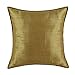 Euphoria CaliTime Cushion Cover Throw Pillow Case Shell, Modern Silky Light Weight Dyed Stripes Both Sides, 18 X 18 Inches, Gold