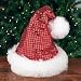 Adult Red Sequin Santa Claus Hat