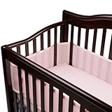 BreathableBaby Crib Bumper for Slatted Cribs - Pink