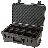 Hardigg Industries iM2500 Storm Case with Wheels, Watertight, Padlockable Case, with Padded Divider Interior, Black