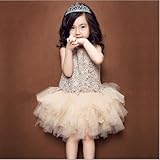 ツバメ--屋フォーマル ベビードレス　ふわふわチュチュ 結婚式 子供ワンピース 女の子 女児 リボン　花付き ガールズ キッズ　フラワーガール 入園式 演奏会 (120（身長105-115cm))