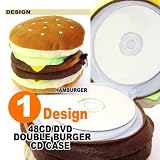 49％OFF!!CD/<strong>DVD</strong>/ブルーレイ・ガッツリ48枚収納・ダブルハンバーガー型・CDケース・DOUBLE BURGER CD CASE