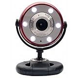 New Gear Head Red Black 5.0mp Webcam Hd Video Built-In Snapshot Microphone  ....
