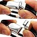 Men's Magnetic Buckle Stainless Steel Genuine Leather Rope Bracelet Braided Cuff Bangle Silver Black