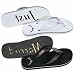 Strandsandalen / Zehentrenner 'Just Married' Br�utigam - schwarz-L (43-45)