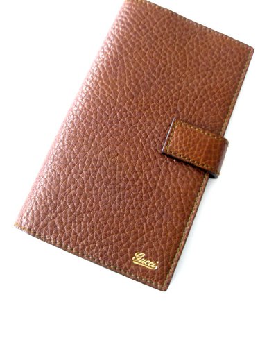 Gucci Brown Grained Leather Journal Notebook