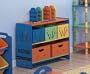Children Multi Color Crayon Style Wooden Shelf with 5 boxes
