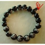 Tibetan Buddhist Black Agate Beads Prayer Mala