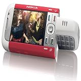 Nokia 5700 Unlocked Cell Phone with 2 MP Camera, 3G, MP3/Video Player, MicroSD Slot--International Version with Warranty (Red)