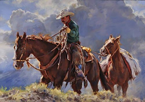 Jason Rich Studios 'Topping Out' Western Wall Art Giclée Canvas Prints | Backcountry Series | Award Winning Artist | Member of Cowboy Artists of America (Collector's Edition (24x34))