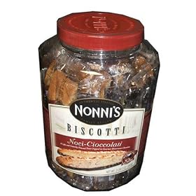 Nonni's Biscotti, Noci-cioccolati, a Light and Crunchy Almond Treat Dipped in Gourmet Chocolate-(2pound/3oz Tub)