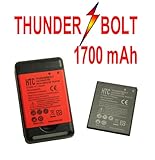 HTC VERIZON THUNDERBOLT 4G LTE 2x1700mAh Battery better than OEM (35H00142- ....