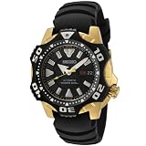 Gold Tone Superior Starfish Diver Automatic Black Bezel Dial Strap