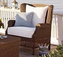 Pottery Barn Palmetto All-Weather Wicker Wingback Armchair