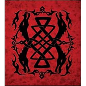 Red Celtic Dragon Cotton Tapestry Keltic