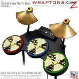 Radioactive Yellow Skin by WraptorSkinz fits Guitar Hero 4 World Tour Drum  ....
