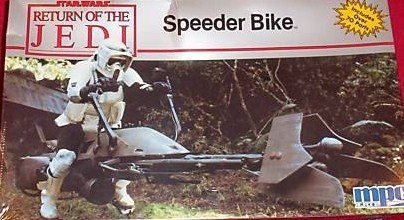 51qk4%2BK1aKL Star Wars Return of the Jedi Speeder Bike Model Kit MPC Ertl