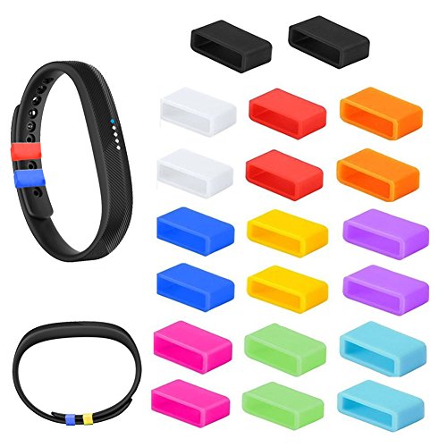 20pcs Fastener Ring for Fitbit Flex 2 Wristband - Fix the Clasp Fall Off Problem - Secure the Wristband in Style by MoKess