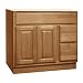 Coastal Collection SAL-3618 Salerno Series Maple with Cider Finish Square Raised Panel Vanity Base with Right Side Drawers, 36-Inch-by-18-Inch