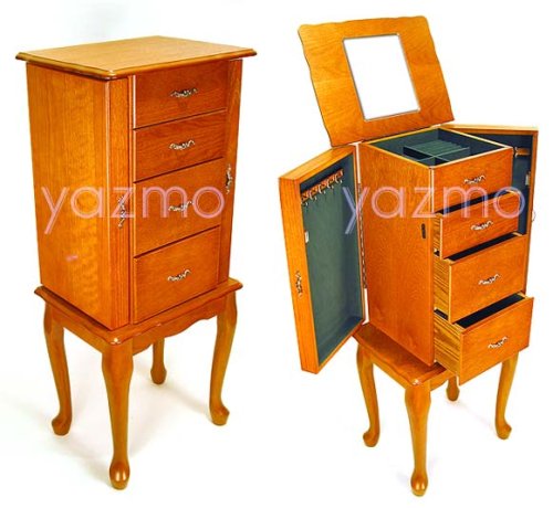 Classic Oak Jewelry Armoire