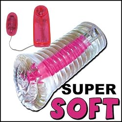 Pocket Pussy Clear / Pink Vibrating Masturbator