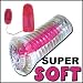 Pocket Pussy Clear / Pink Vibrating Masturbator