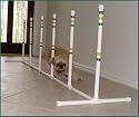 6 Weave Poles w/base for Small Dog - Agility Equipment