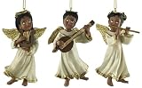 Review Kurt Adler  / Set of 3 African American Angel Christmas Ornaments