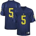 adidas Michigan Wolverines #5 Navy Blue Replica Football Jersey
