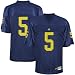 adidas Michigan Wolverines #5 Navy Blue Replica Football Jersey