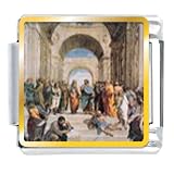Raphael's School Of Athens Italian Charms Bracelet Link