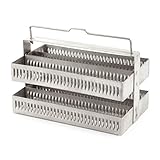 uxcell　研究室　スペアパーツ　微生物　ステンレス鋼　染色　60スロット　スタンドラック