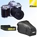  : Nikon F80 QD 35mm SLR Camera, Silver (= N80) with Nikon 28-80mm f/3.3-5.6G Autofocus Nikkor Zoom Lens + Nikon CF60 Semi Soft Case + Nikon Wide Strap, F80 QD = N80 QD