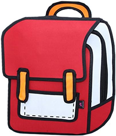 2015 New Design 3D Style 2D Drawing Catoon Comic Paper Bag Kid's Backpack