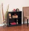Two Shelf Bookcase in Black Finish By Mylex Furniture