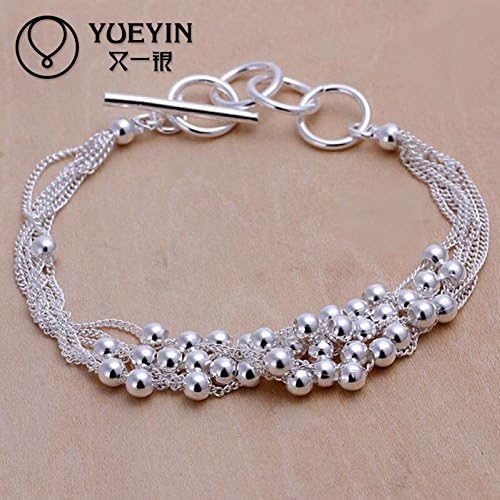 Life winner Foreign trade six line light bead bracelet 925 silver jewelry exports to South Korea women's accessories boutique fashion decoration