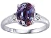 1.79 cts Lab Created Alexandrite and Genuine Diamond Ring - 14kt White or Yellow Gold