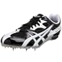 ASICS Women's Prima Diva Sprint Track and Field Shoe,Black/White/Silver,8.5 M