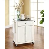 Crosley Furniture KF30024EWH Portable Island Kitchen Cart