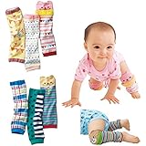 Luckystaryuan &reg; Christmas Gift Set of 6 Cotton Baby Cartoon Kneepads Unisex Leg Protector Crawling Warmer Pads
