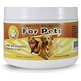 Dr. Mercola Complete Probiotics for Pets - Helps Develop A Healthy Digestive Tract - 14 Beneficial Bacterial Strains - Made In The USA - 90 Grams Probiotics Powder