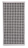 Citta Design 'Houndstooth' Bath Sheet Luxury Bath Towel, Oyster/Carbon, 63x39 inches