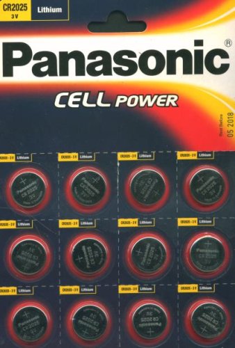 Childrens Toyshop  Third Party New : 12 X Panasonic CR2025 DL2025 3V Lithium Coin Cell Batteries