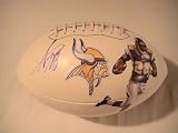 ADRIAN PETERSON SIGNED AUTO AUTOGRAPHED LOGO MINNESOTA VIKINGS FOOTBALL W/ COA AND HOLOGRAM