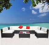 Outdoor Patio PE Rattan Wicker 7 pc Sofa Sectional Furniture Set