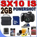 Canon Powershot SX10 IS (2665B001) 10.0MP 20x Optical Zoom Digital Camera BigVALUEInc Accessory Saver 2GB NiMH Bundle + MORE