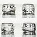 Kitchen & Housewares : SATIN FINISH JEWELED NAPKIN RINGS - SET OF 4 SATIN FINISH NAPKIN RINGS WITH SET IN STONES